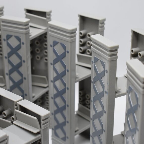 Imaginarium Train Track Supports Risers Gray Plastic Wood Brio Thomas Lot x 09 - Picture 4 of 11